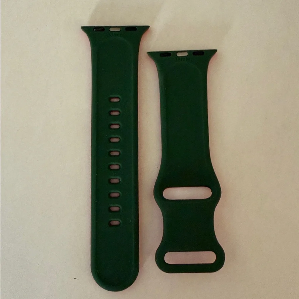 Festive Christmas Red and Green Engraved Silicone Smartwatch Band